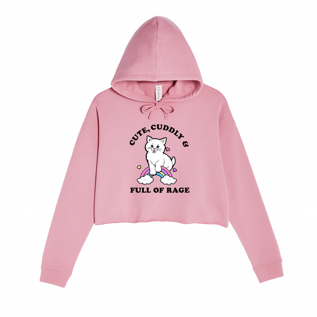 Women's | Rage Kitty | Crop Hoodie