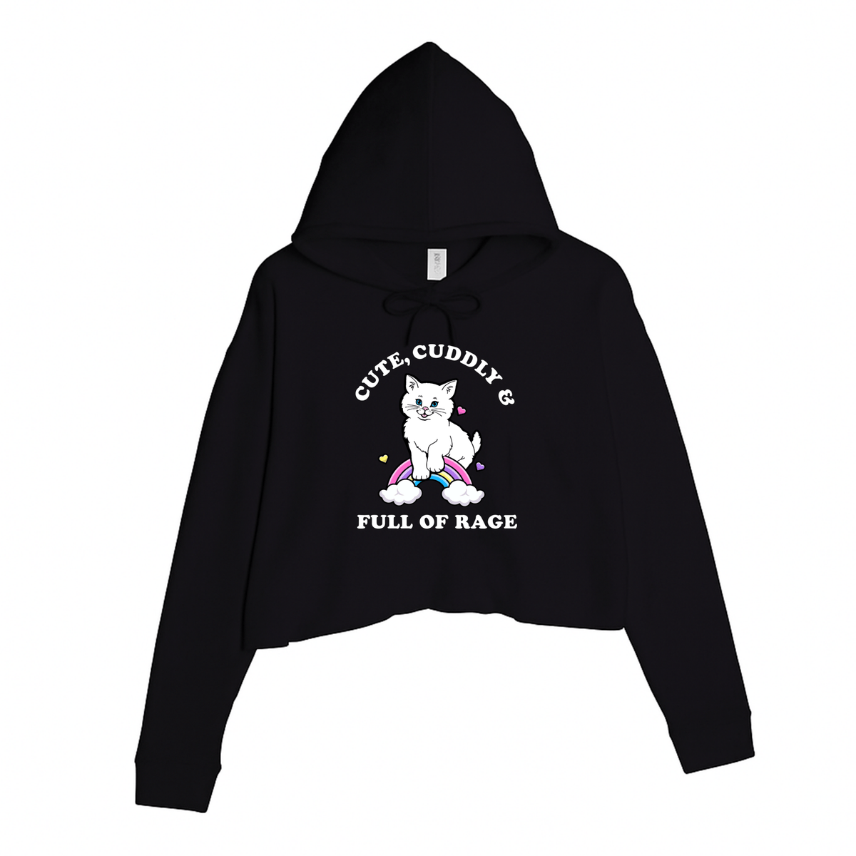Women's | Rage Kitty | Crop Hoodie