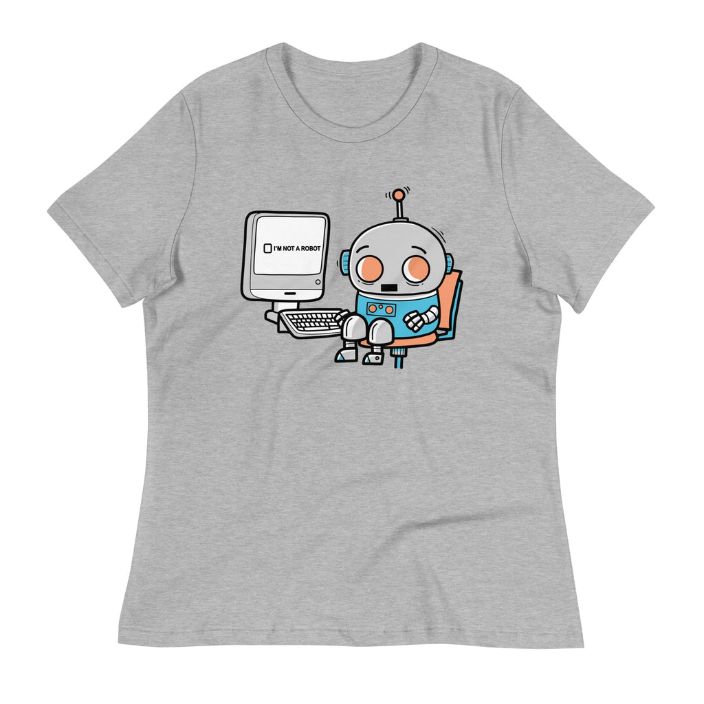 Robot Captcha Women's Signature Tee Hoodie, Sweatshirt | PureTeeCo.com (Image 1)