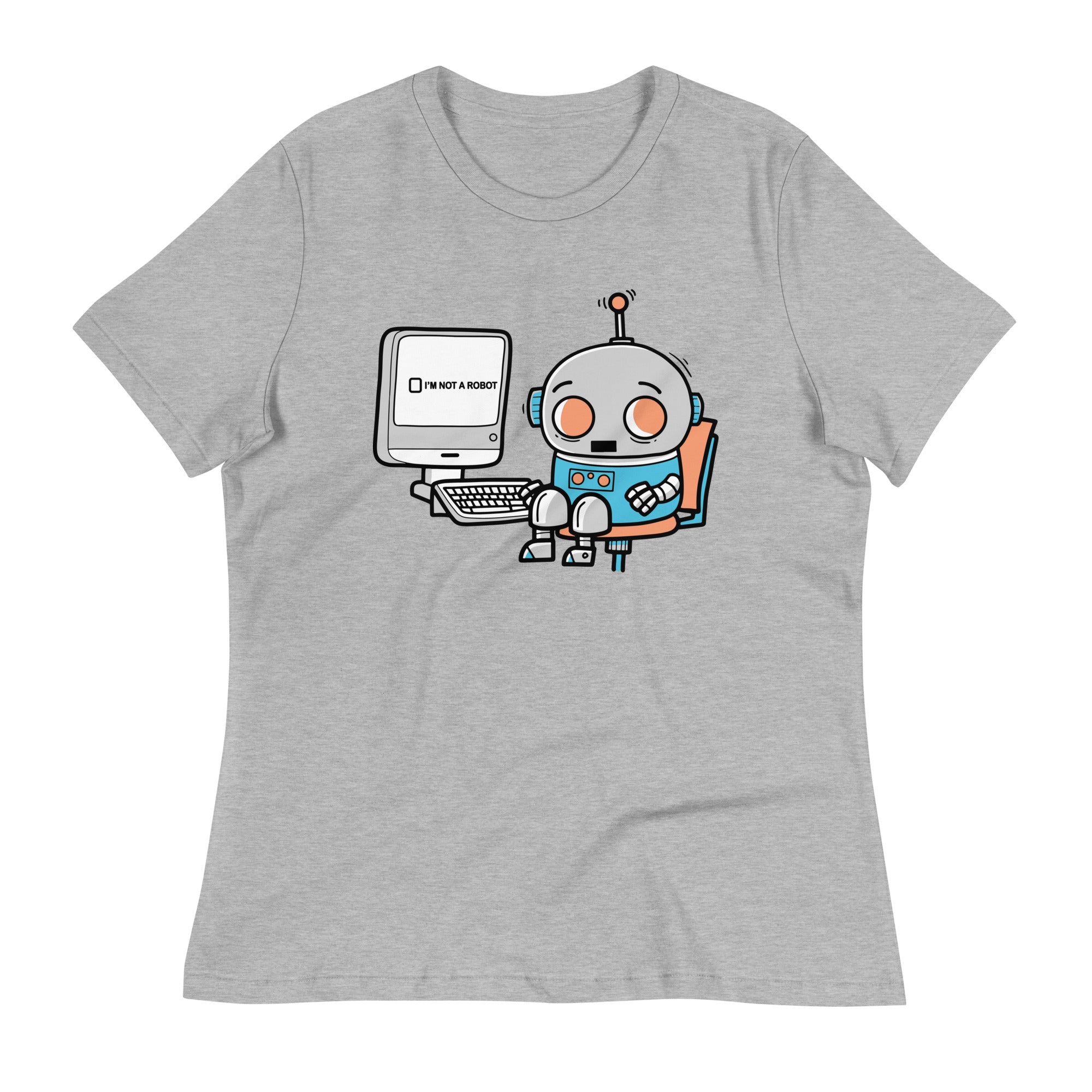 Robot Captcha Women's Signature Tee Hoodie, Sweatshirt | PureTeeCo.com (Image 1)