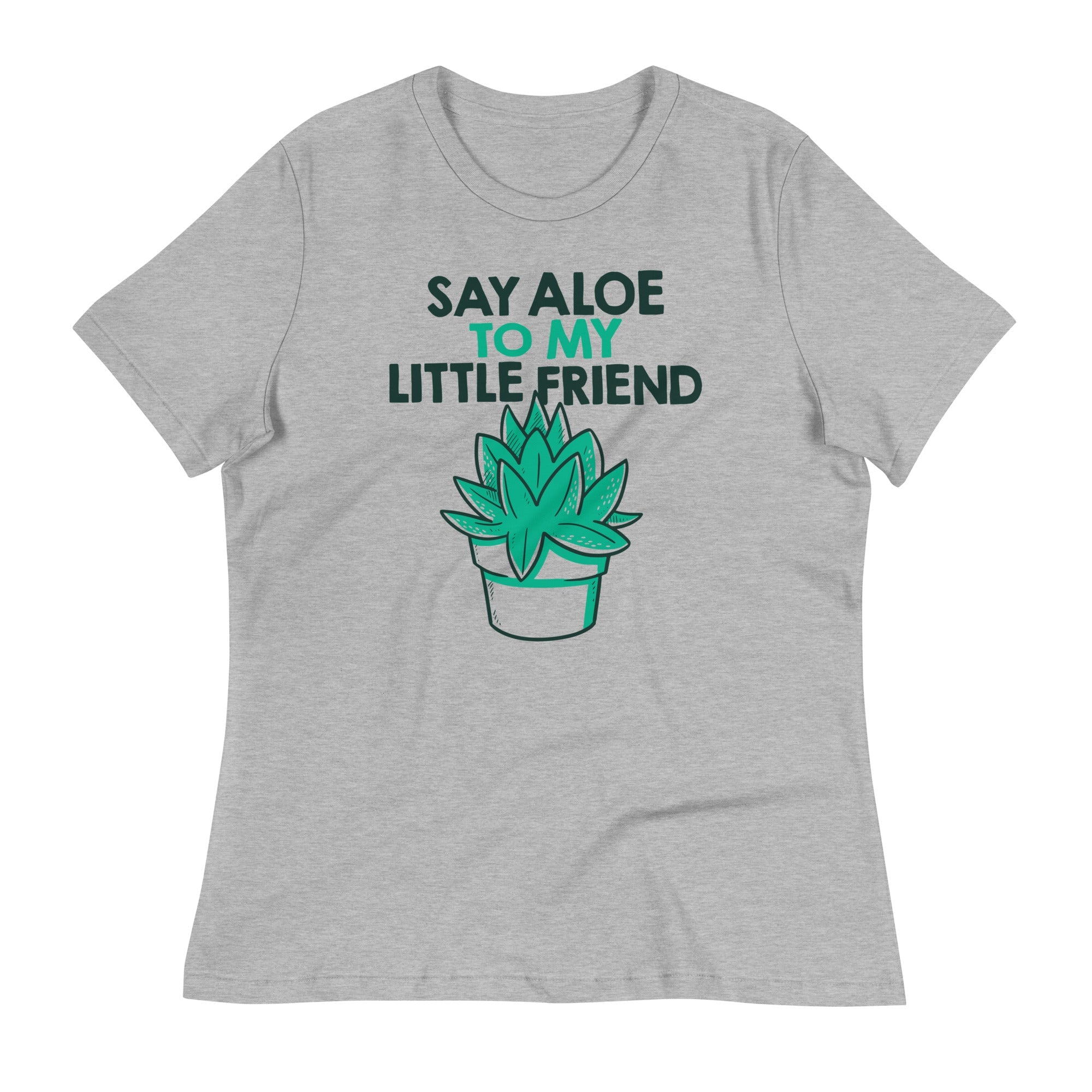 Say Aloe To My Little Friend Women's Signature Tee Hoodie, Sweatshirt | PureTeeCo.com (Image 1)