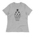 Too Close Eye Chart Women's Signature Tee Hoodie, Sweatshirt | PureTeeCo.com (Image 1)