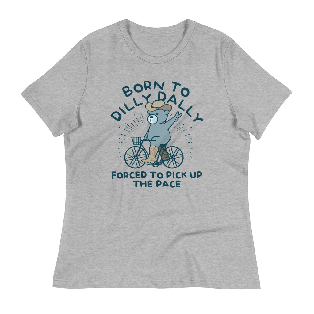 Born To Dilly Dally Forced To Pick Up The Pace Women's Signature Tee Hoodie, Sweatshirt | PureTeeCo.com (Image 4)
