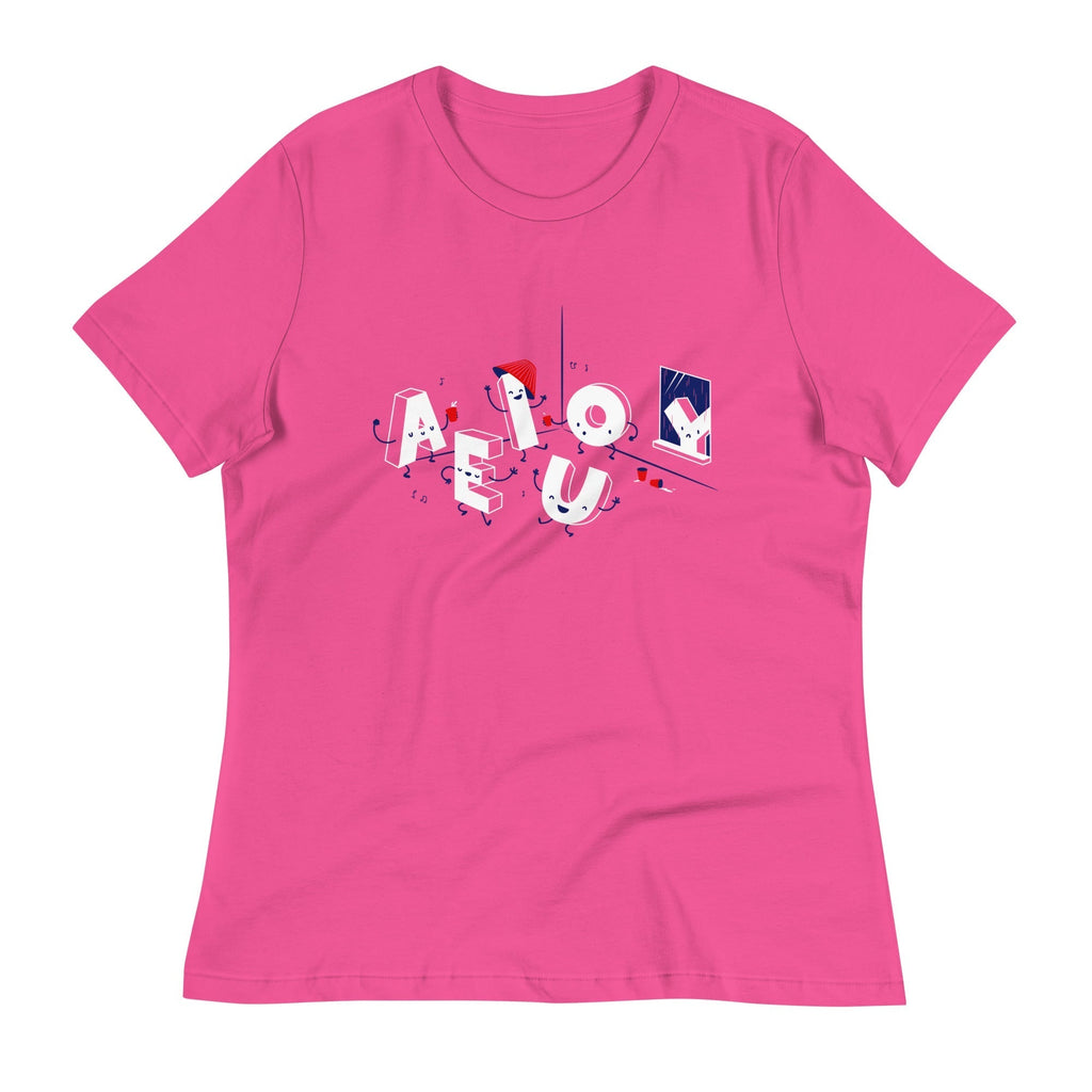 Vowel Party Time Women's Signature Tee Hoodie, Sweatshirt | PureTeeCo.com (Image 2)