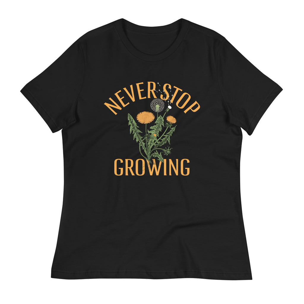 Never Stop Growing Women's Signature Tee Hoodie, Sweatshirt | PureTeeCo.com (Image 3)