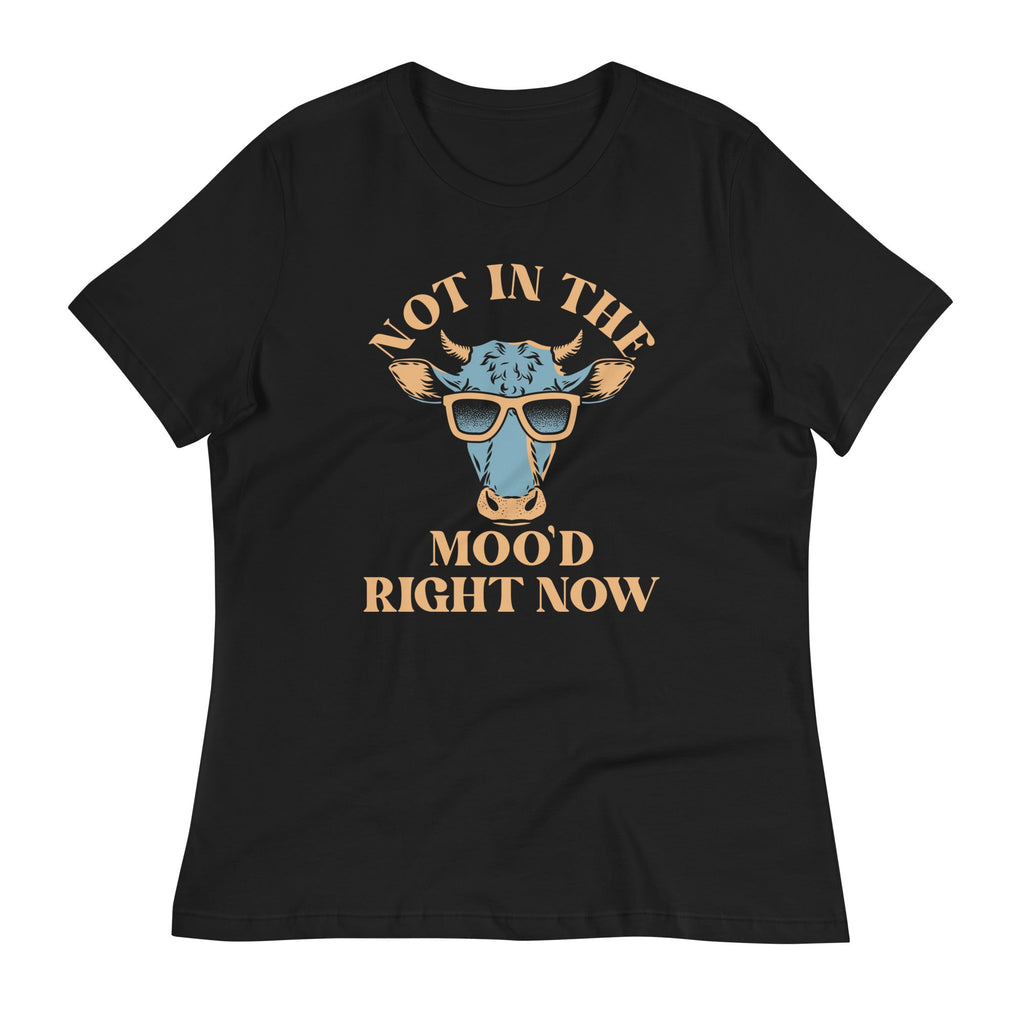 Not In The Moo'd Right Now Women's Signature Tee Hoodie, Sweatshirt | PureTeeCo.com (Image 2)
