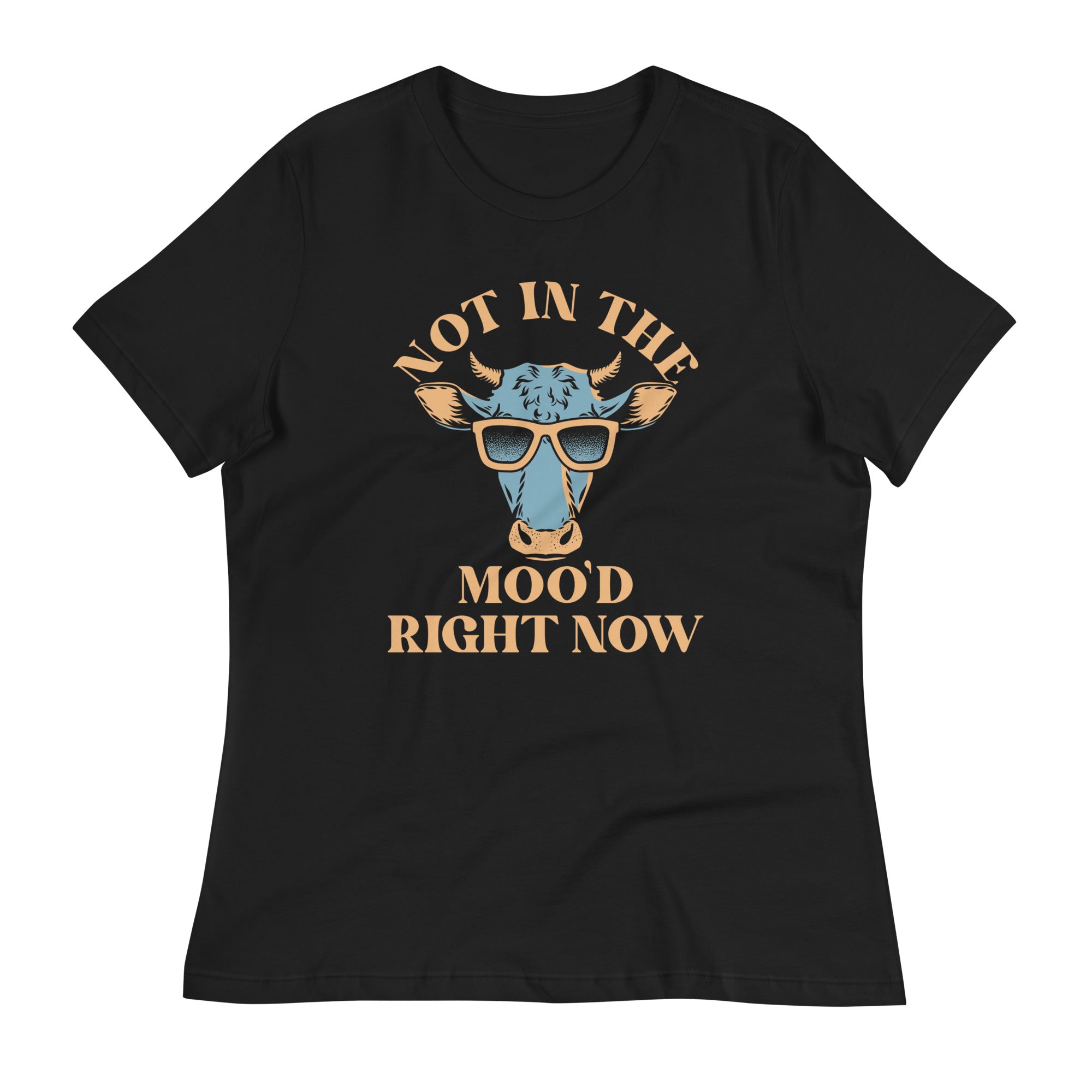 Not In The Moo'd Right Now Women's Signature Tee Hoodie, Sweatshirt | PureTeeCo.com (Image 2)