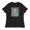 Stained Glass Police Box Women's Signature Tee Hoodie, Sweatshirt | PureTeeCo.com (Image 1)