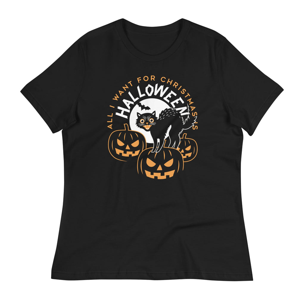 All I Want For Christmas Is Halloween Women's Signature Tee Hoodie, Sweatshirt | PureTeeCo.com (Image 1)