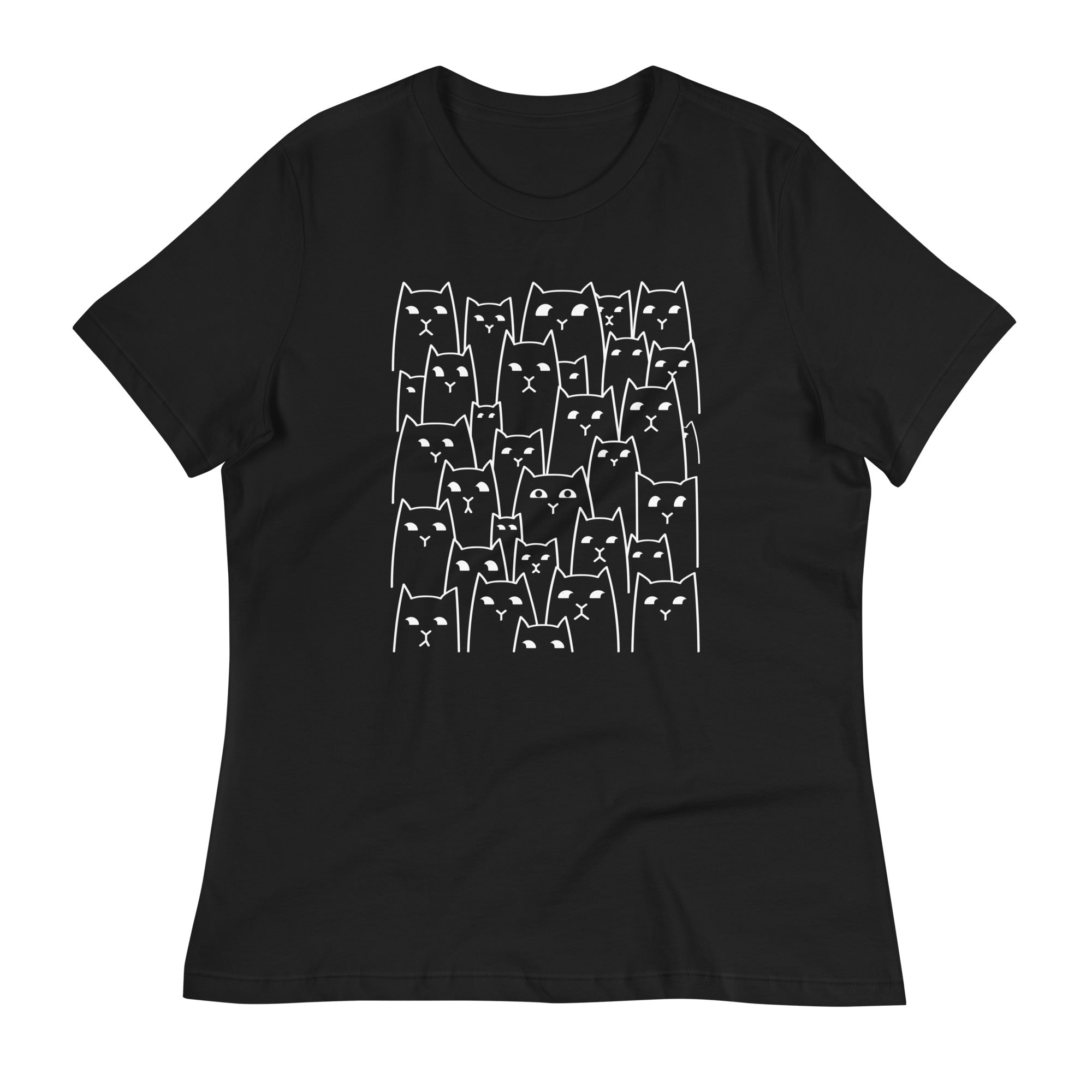 Suspicious Cats Women's Signature Tee Hoodie, Sweatshirt | PureTeeCo.com (Image 1)