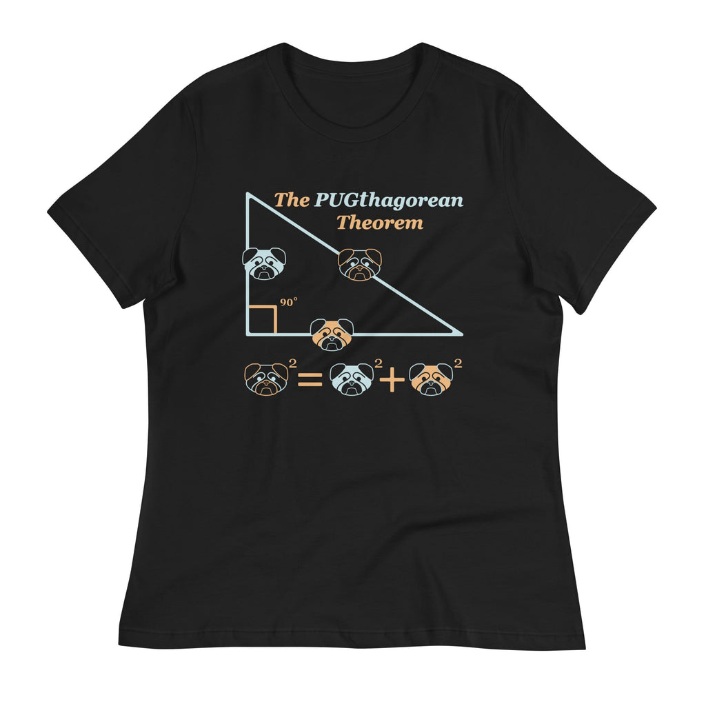 Pugthagorean Theorem Women's Signature Tee Hoodie, Sweatshirt | PureTeeCo.com (Image 2)