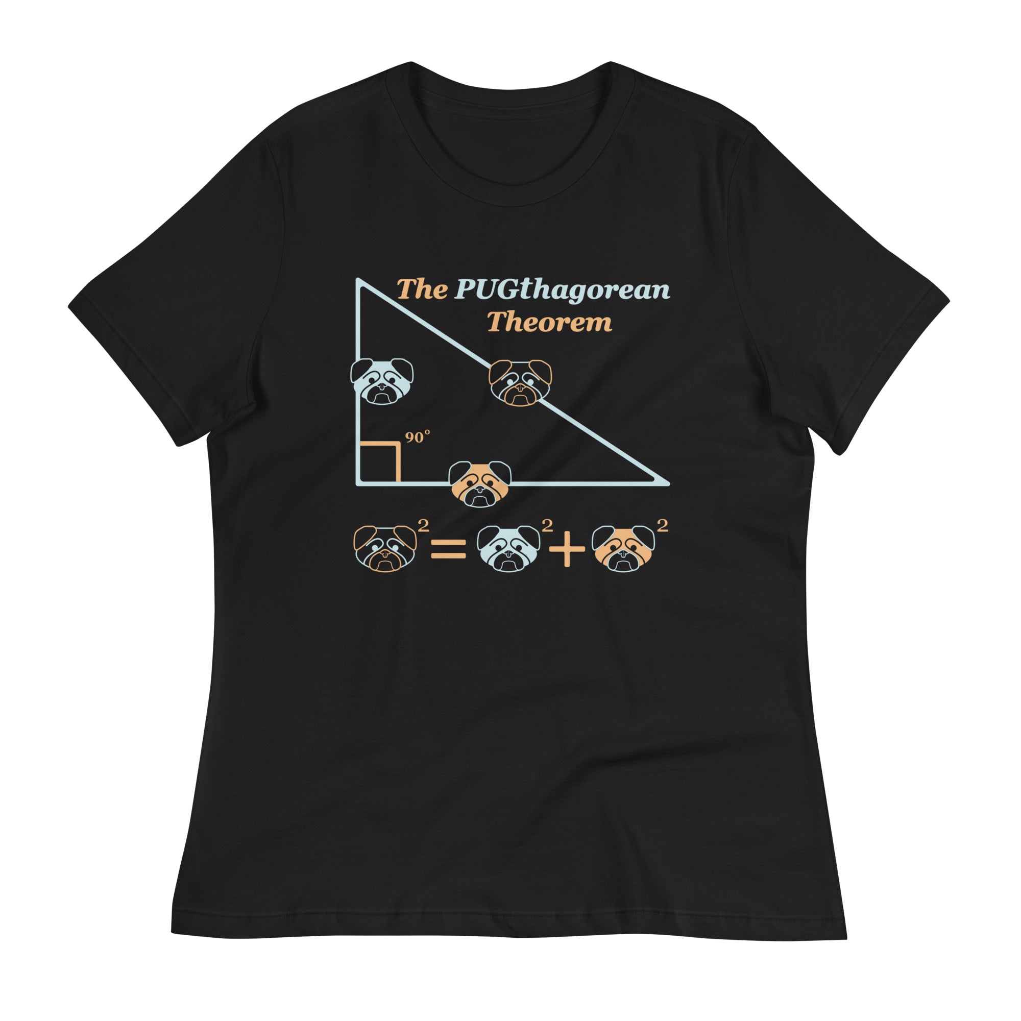 Pugthagorean Theorem Women's Signature Tee Hoodie, Sweatshirt | PureTeeCo.com (Image 2)