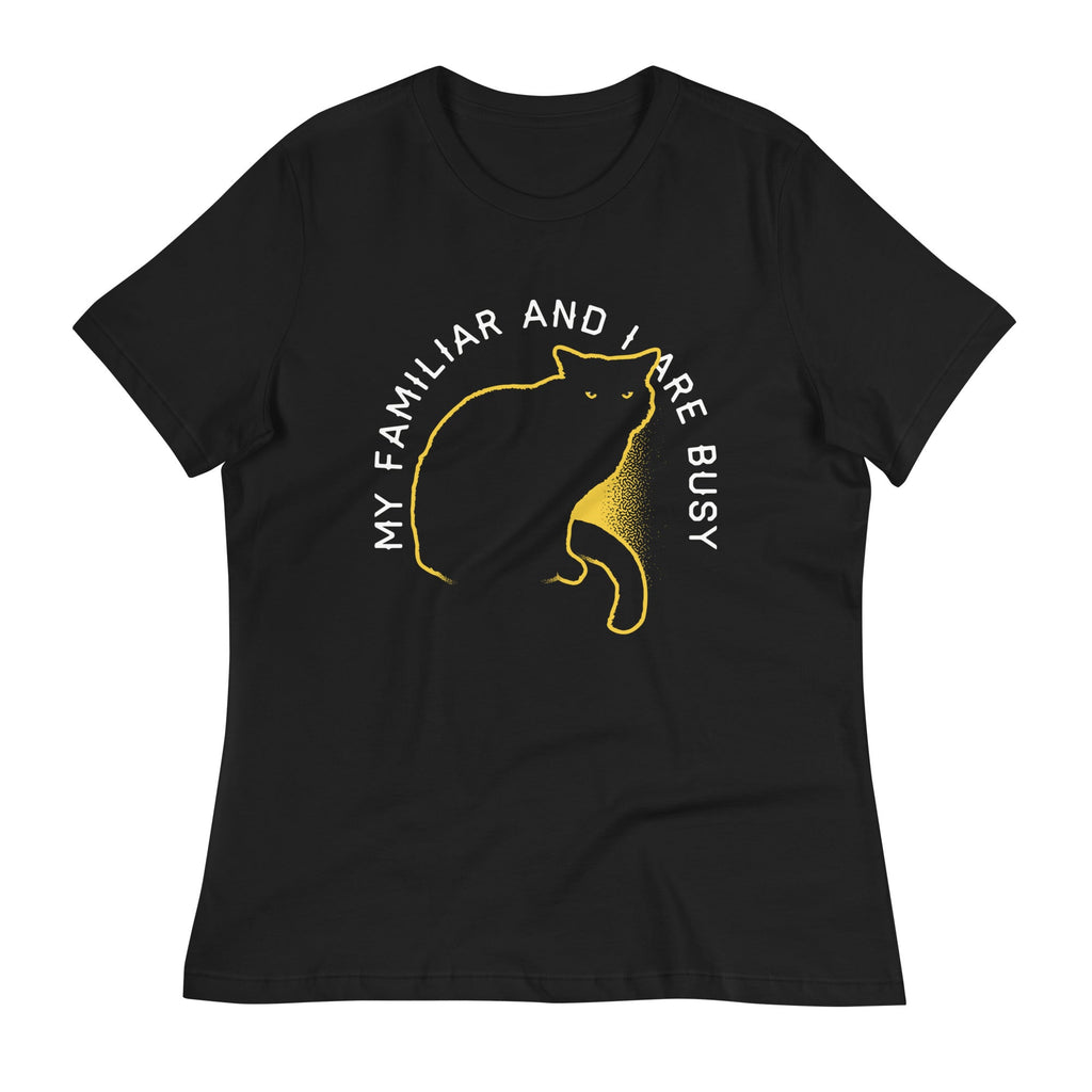 My Familiar And I Are Busy Women's Signature Tee Hoodie, Sweatshirt | PureTeeCo.com (Image 1)