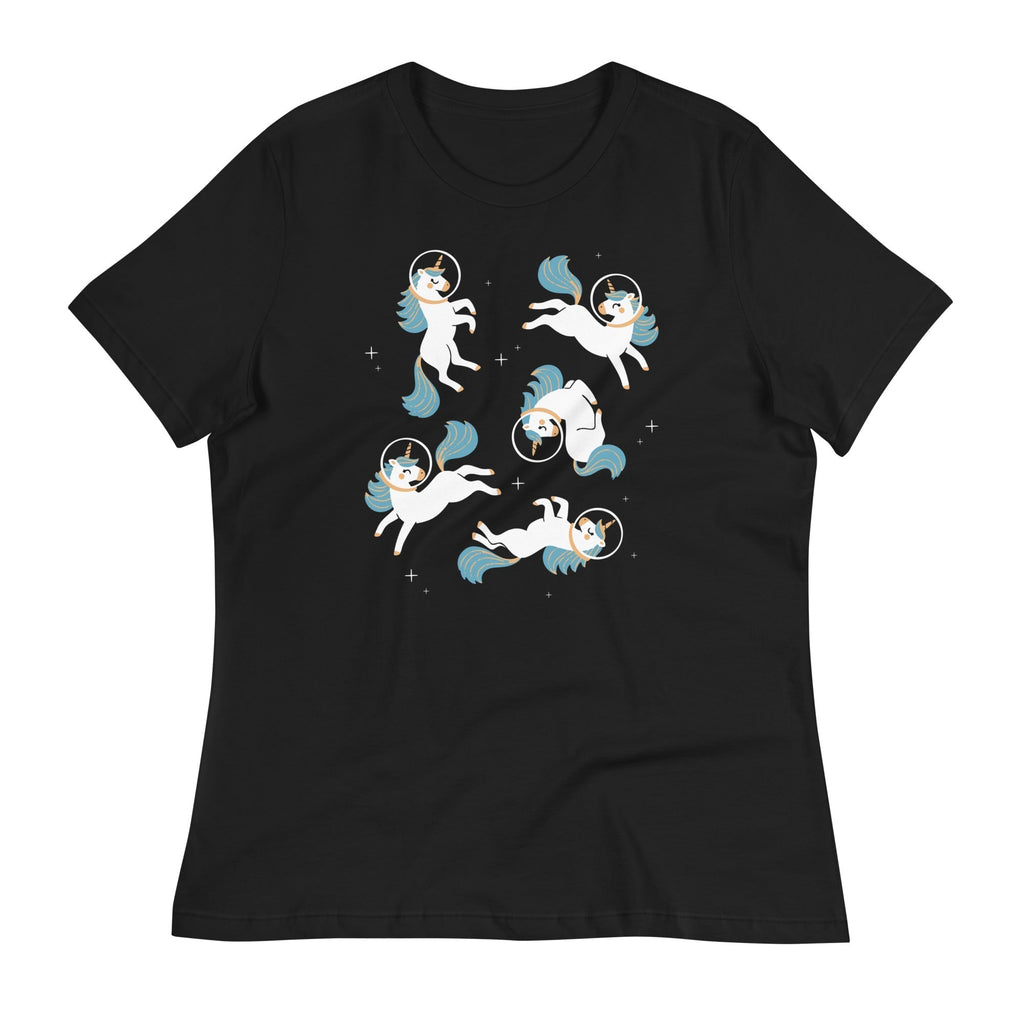 Unicorns In Space Women's Signature Tee Hoodie, Sweatshirt | PureTeeCo.com (Image 1)
