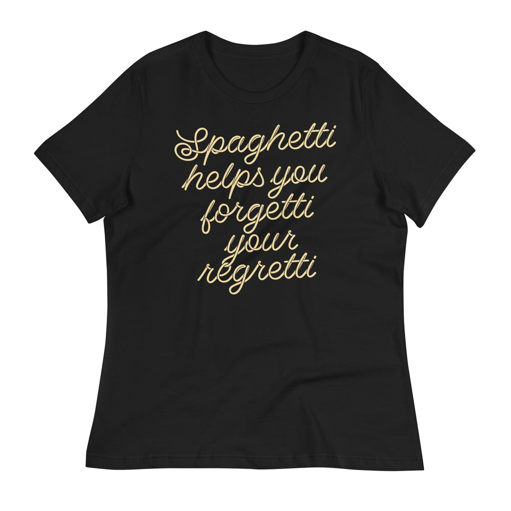 Spaghetti Helps You Forgetti Your Regretti Women's Signature Tee Hoodie, Sweatshirt | PureTeeCo.com (Image 3)