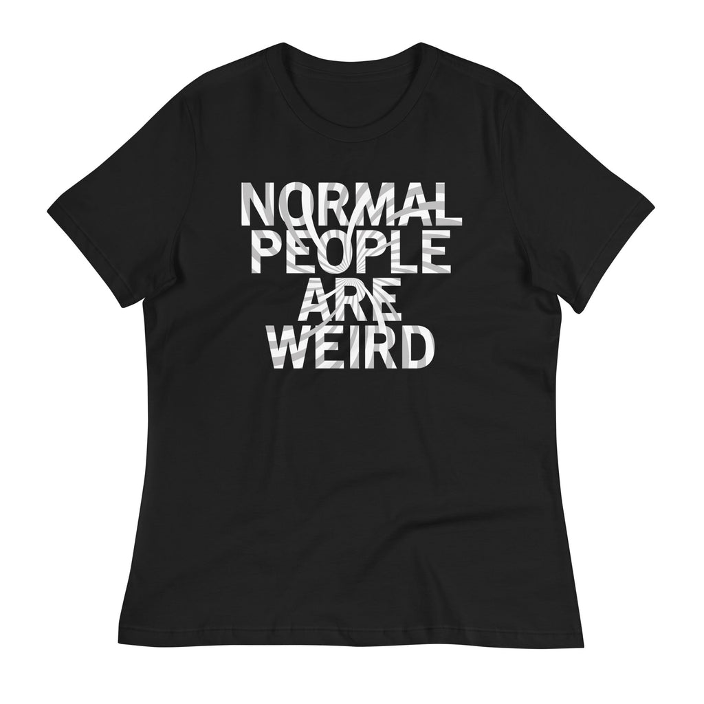 Normal People Are Weird Women's Signature Tee Hoodie, Sweatshirt | PureTeeCo.com (Image 1)
