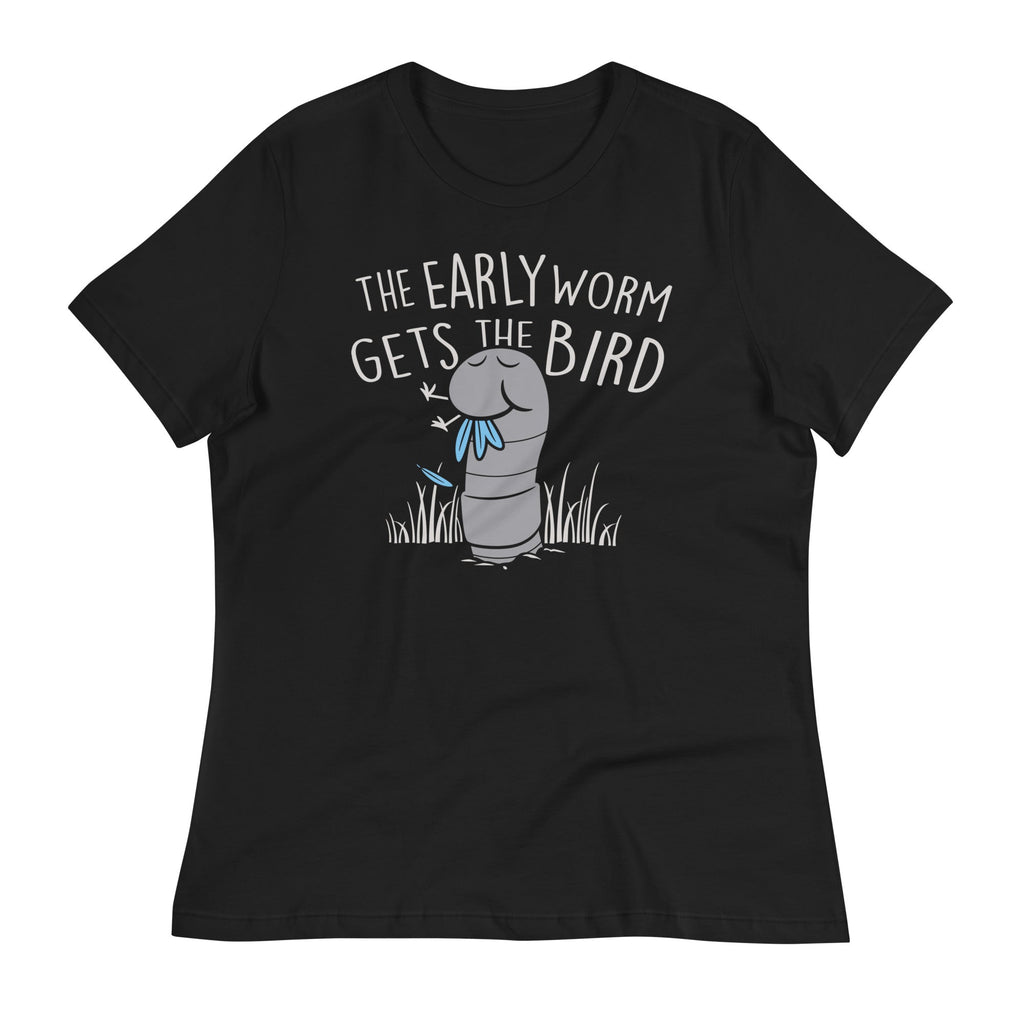 The Early Worm Gets The Bird Women's Signature Tee Hoodie, Sweatshirt | PureTeeCo.com (Image 2)