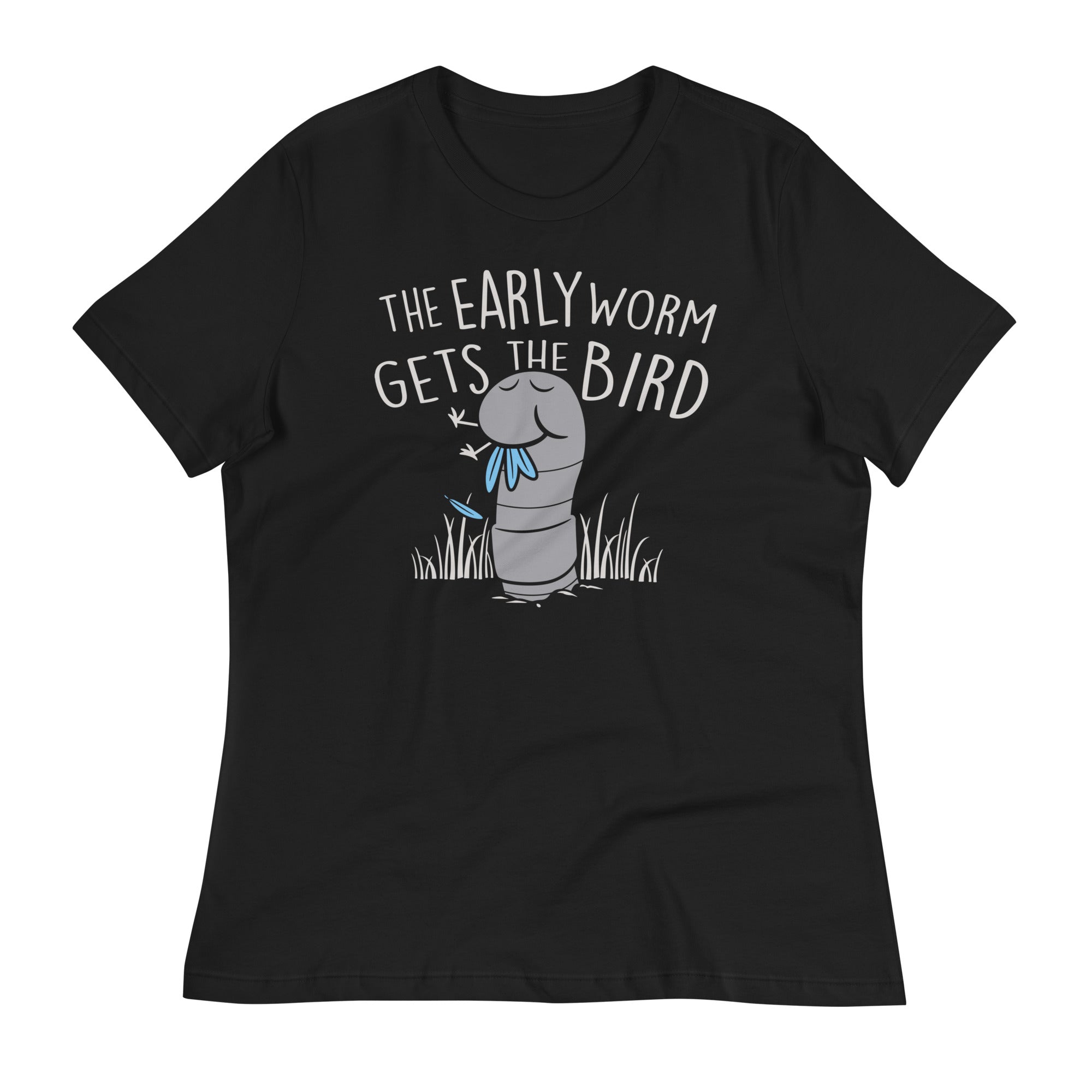 The Early Worm Gets The Bird Women's Signature Tee Hoodie, Sweatshirt | PureTeeCo.com (Image 2)