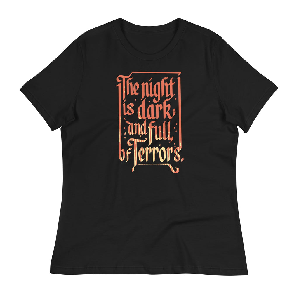The Night Is Dark And Full Of Terrors Women's Signature Tee Hoodie, Sweatshirt | PureTeeCo.com (Image 1)
