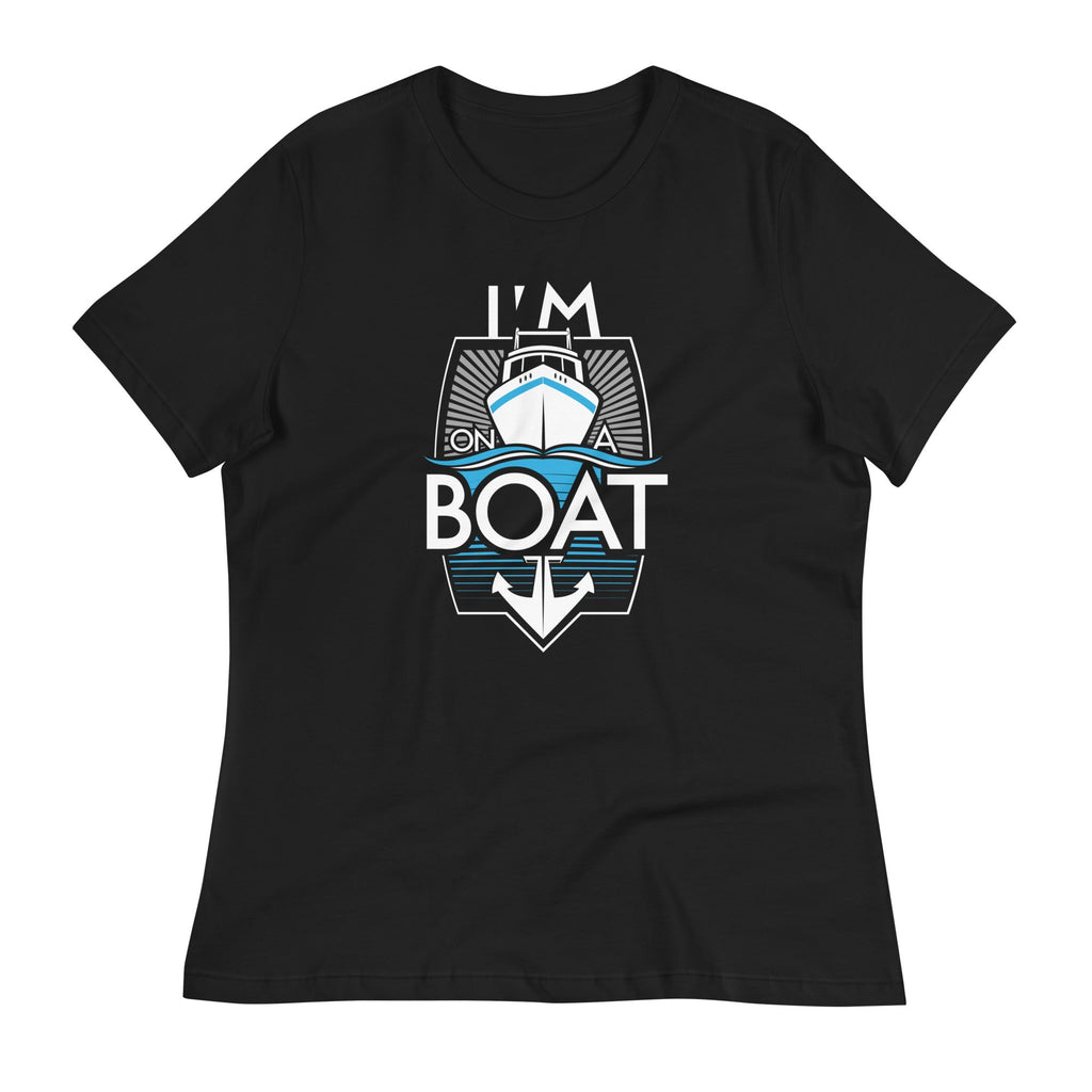 I'm On A Boat Women's Signature Tee Hoodie, Sweatshirt | PureTeeCo.com (Image 2)
