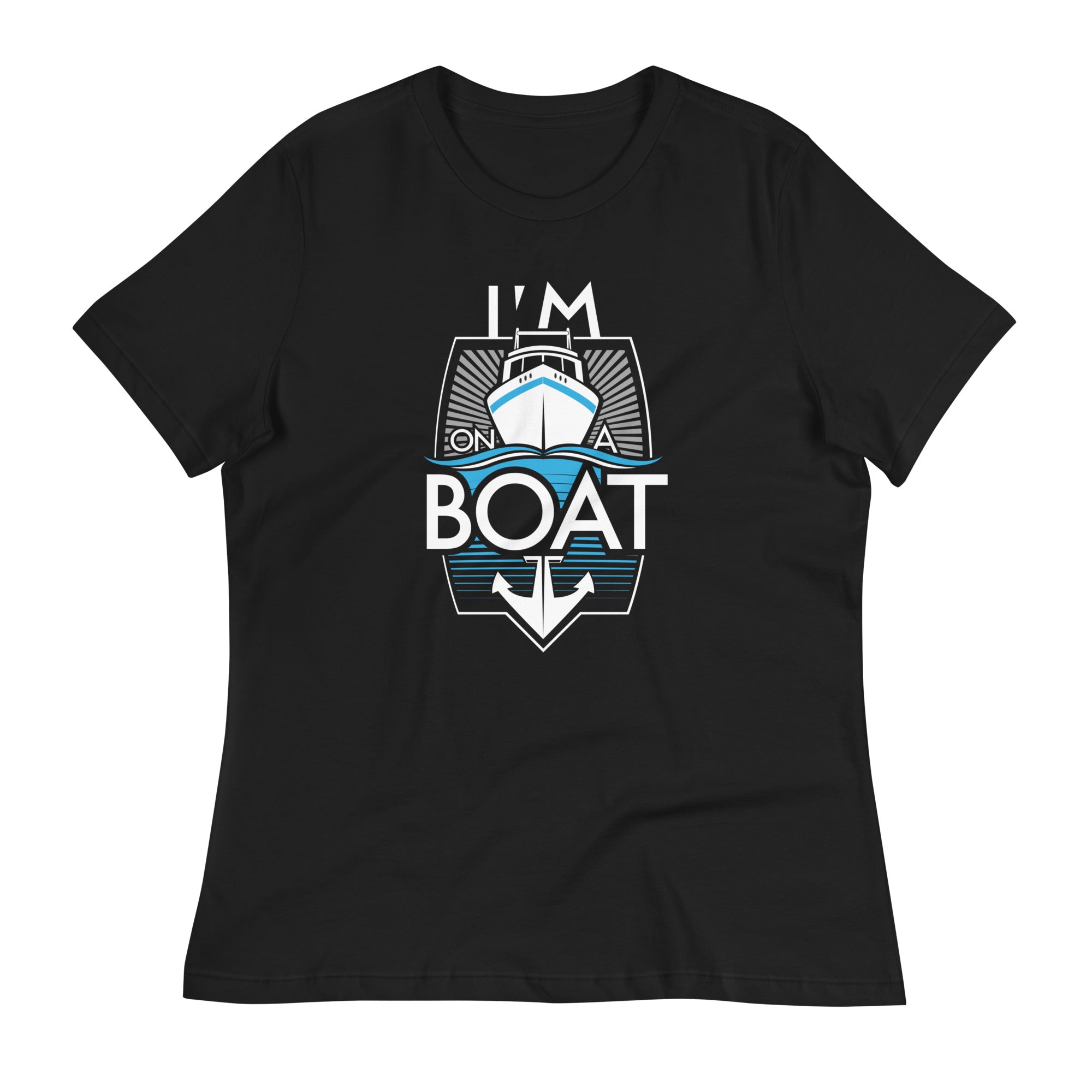 I'm On A Boat Women's Signature Tee Hoodie, Sweatshirt | PureTeeCo.com (Image 2)