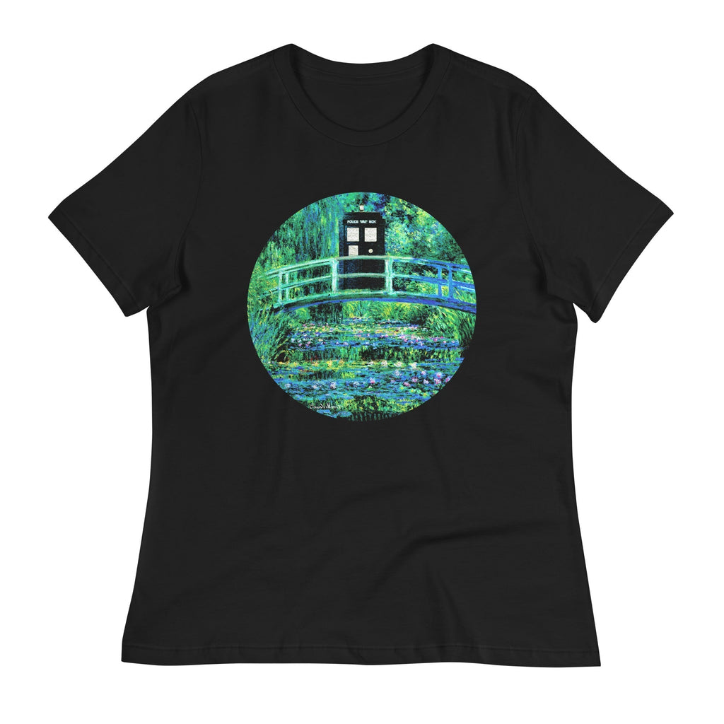 Water Lilies Police Box Women's Signature Tee Hoodie, Sweatshirt | PureTeeCo.com (Image 2)