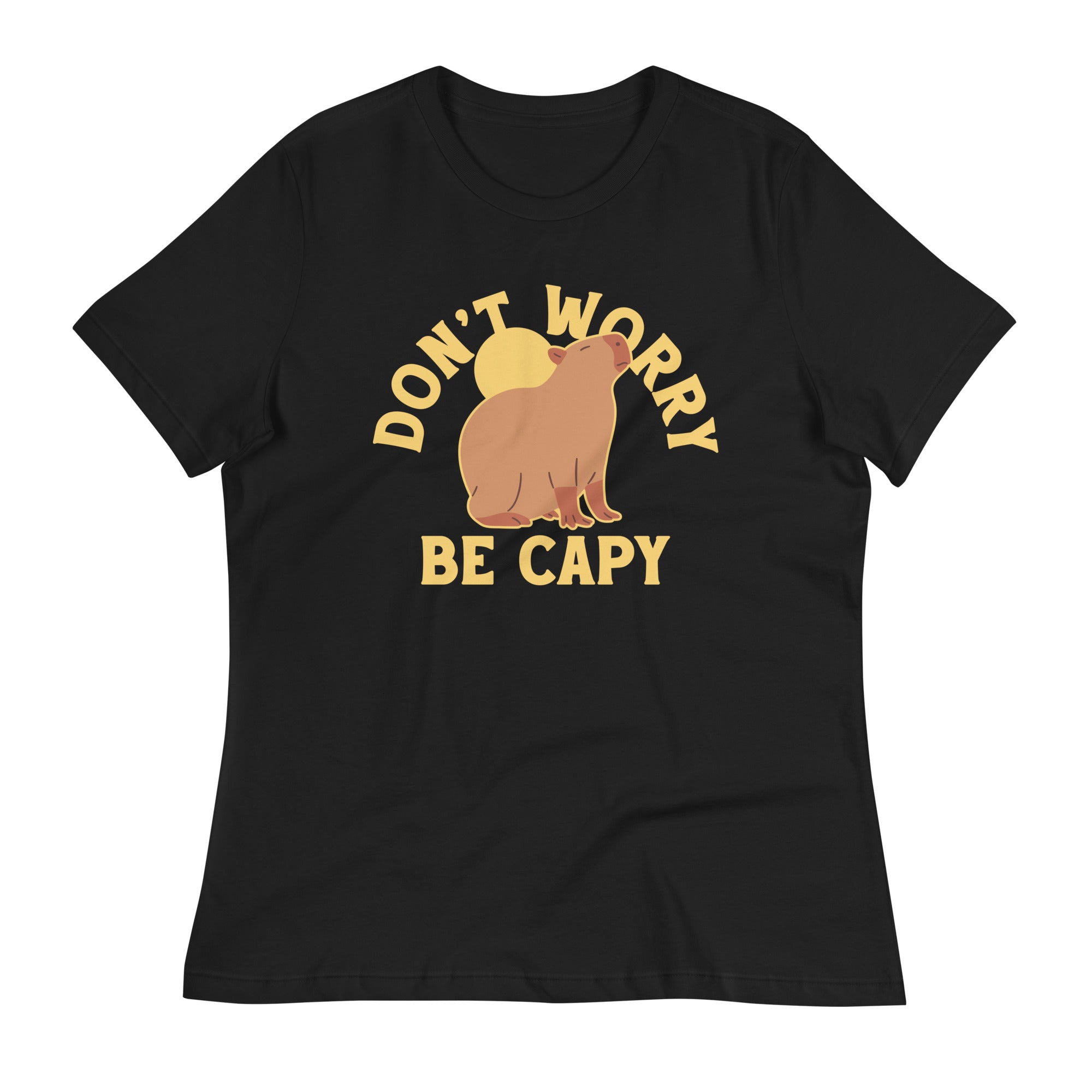 Don't Worry Be Capy Women's Signature Tee Hoodie, Sweatshirt | PureTeeCo.com (Image 3)