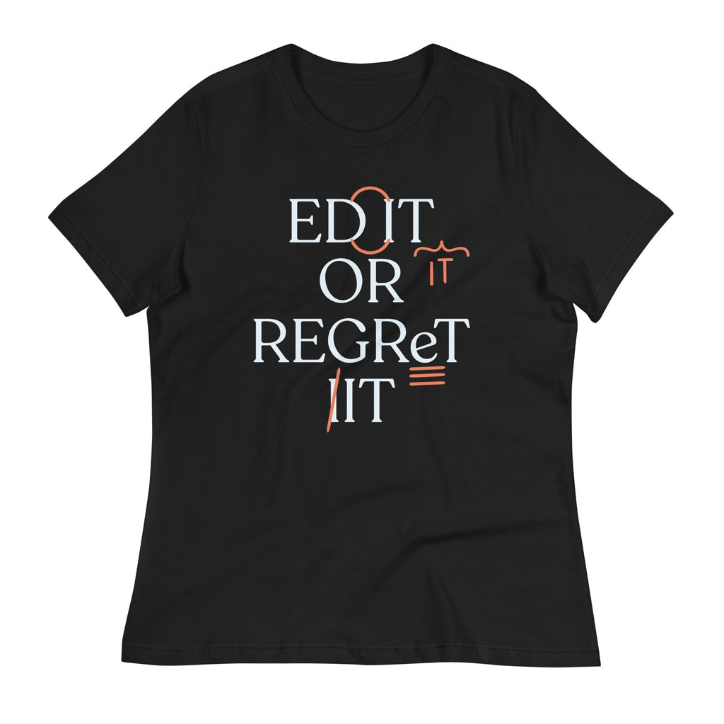 Edit Or Regret It Women's Signature Tee Hoodie, Sweatshirt | PureTeeCo.com (Image 2)