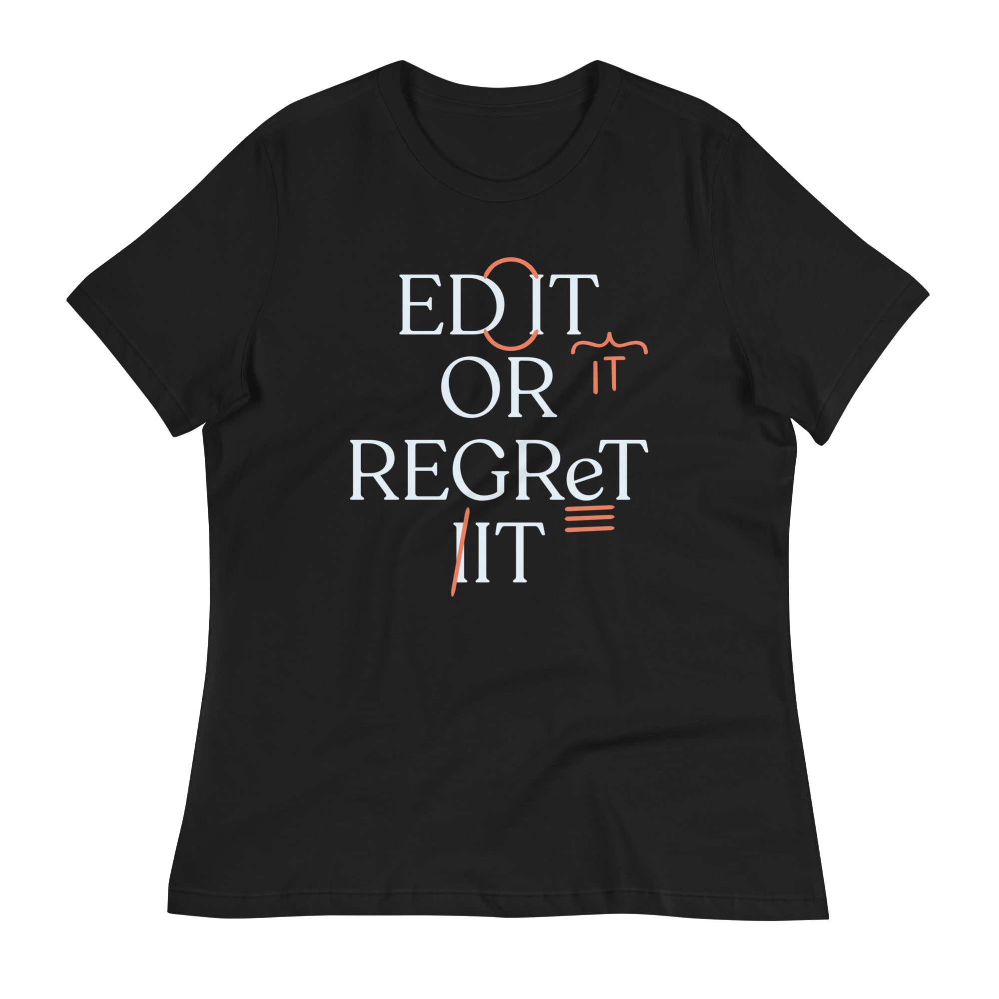 Edit Or Regret It Women's Signature Tee Hoodie, Sweatshirt | PureTeeCo.com (Image 2)