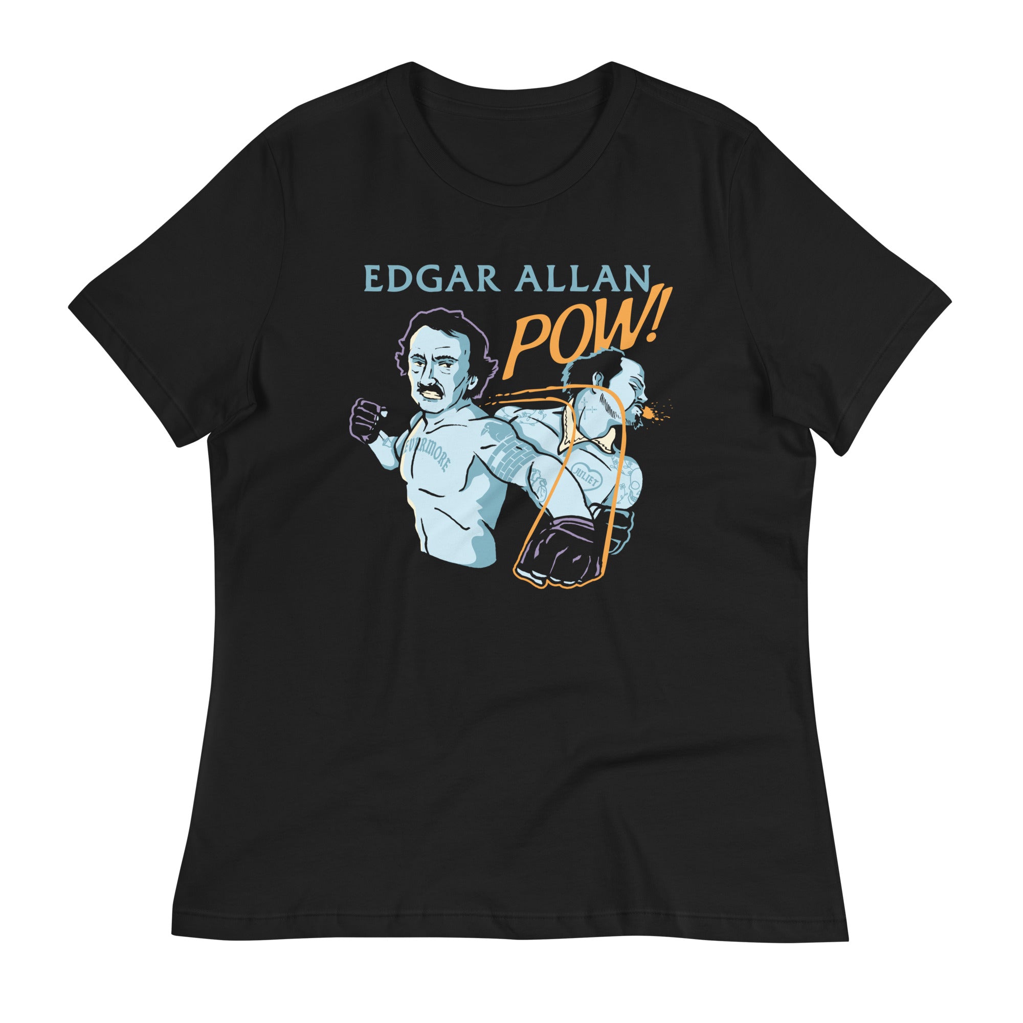 Edgar Allan Pow! Women's Signature Tee Hoodie, Sweatshirt | PureTeeCo.com (Image 3)