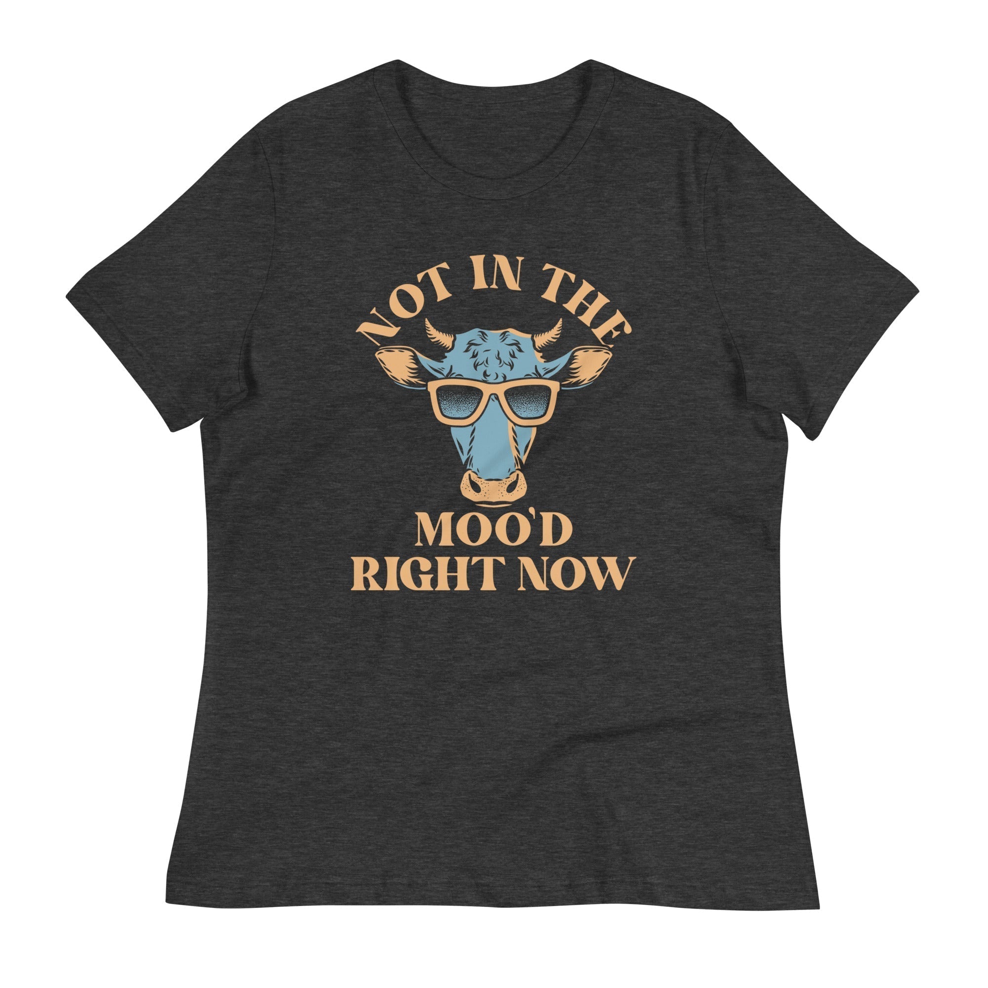 Not In The Moo'd Right Now Women's Signature Tee Hoodie, Sweatshirt | PureTeeCo.com (Image 3)