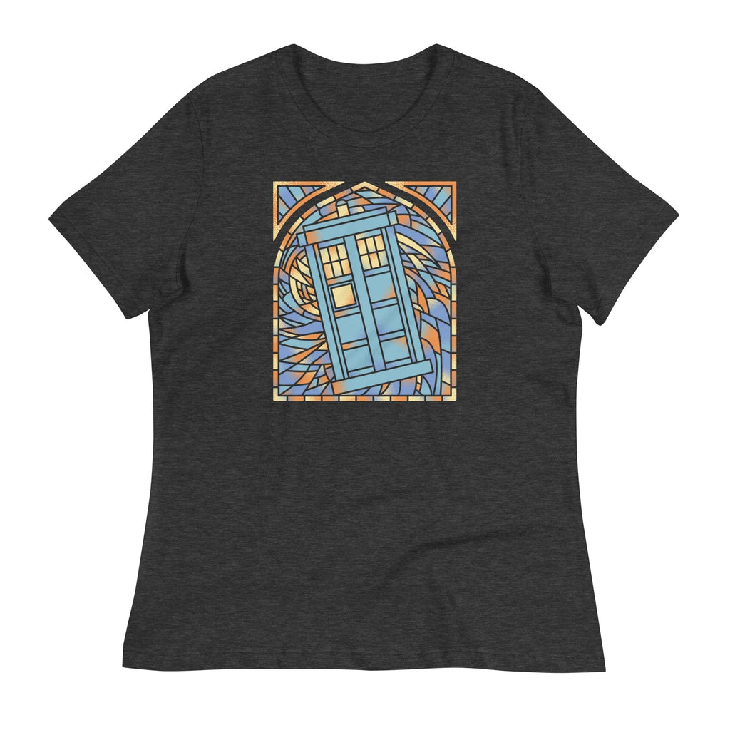 Stained Glass Police Box Women's Signature Tee Hoodie, Sweatshirt | PureTeeCo.com (Image 3)