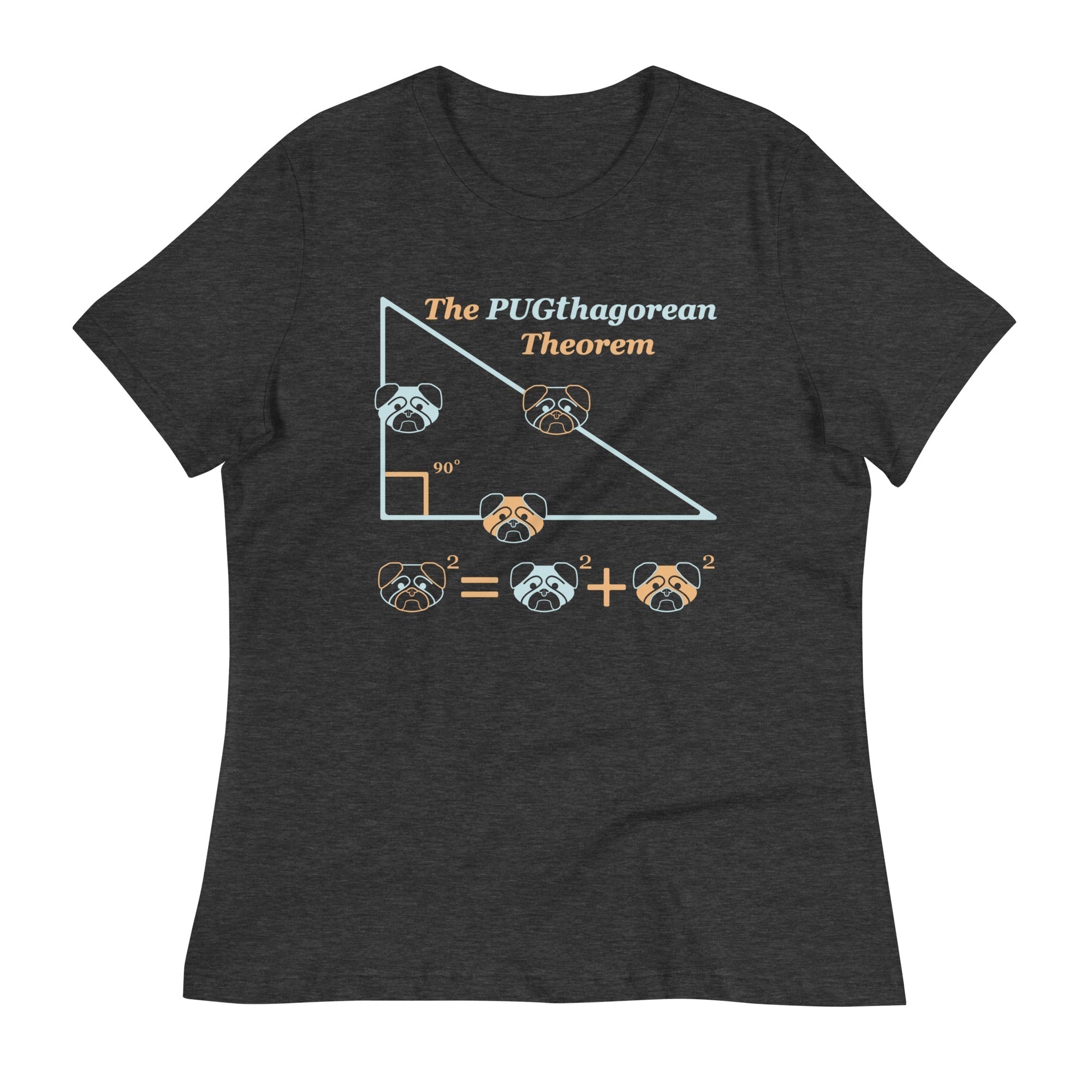 Pugthagorean Theorem Women's Signature Tee Hoodie, Sweatshirt | PureTeeCo.com (Image 3)