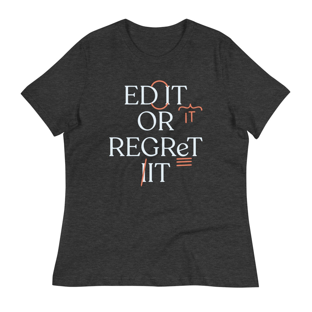 Edit Or Regret It Women's Signature Tee Hoodie, Sweatshirt | PureTeeCo.com (Image 3)