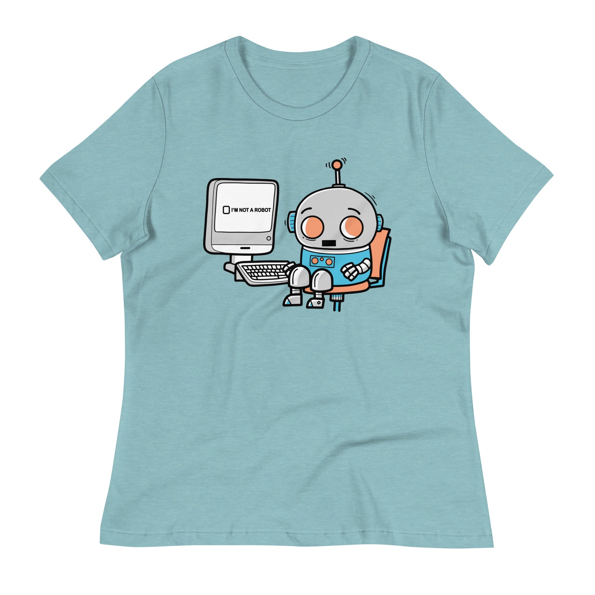 Robot Captcha Women's Signature Tee Hoodie, Sweatshirt | PureTeeCo.com (Image 3)