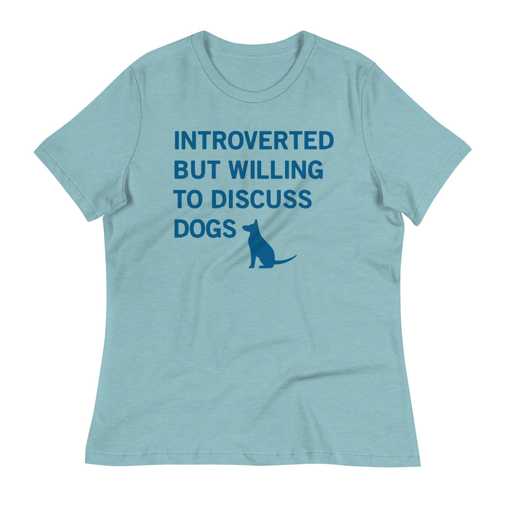 Introverted But Willing To Discuss Dogs Women's Signature Tee Hoodie, Sweatshirt | PureTeeCo.com (Image 1)