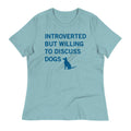 Introverted But Willing To Discuss Dogs Women's Signature Tee Hoodie, Sweatshirt | PureTeeCo.com (Image 1)