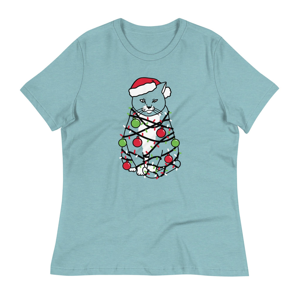 Meowy Christmas Women's Signature Tee Hoodie, Sweatshirt | PureTeeCo.com (Image 4)