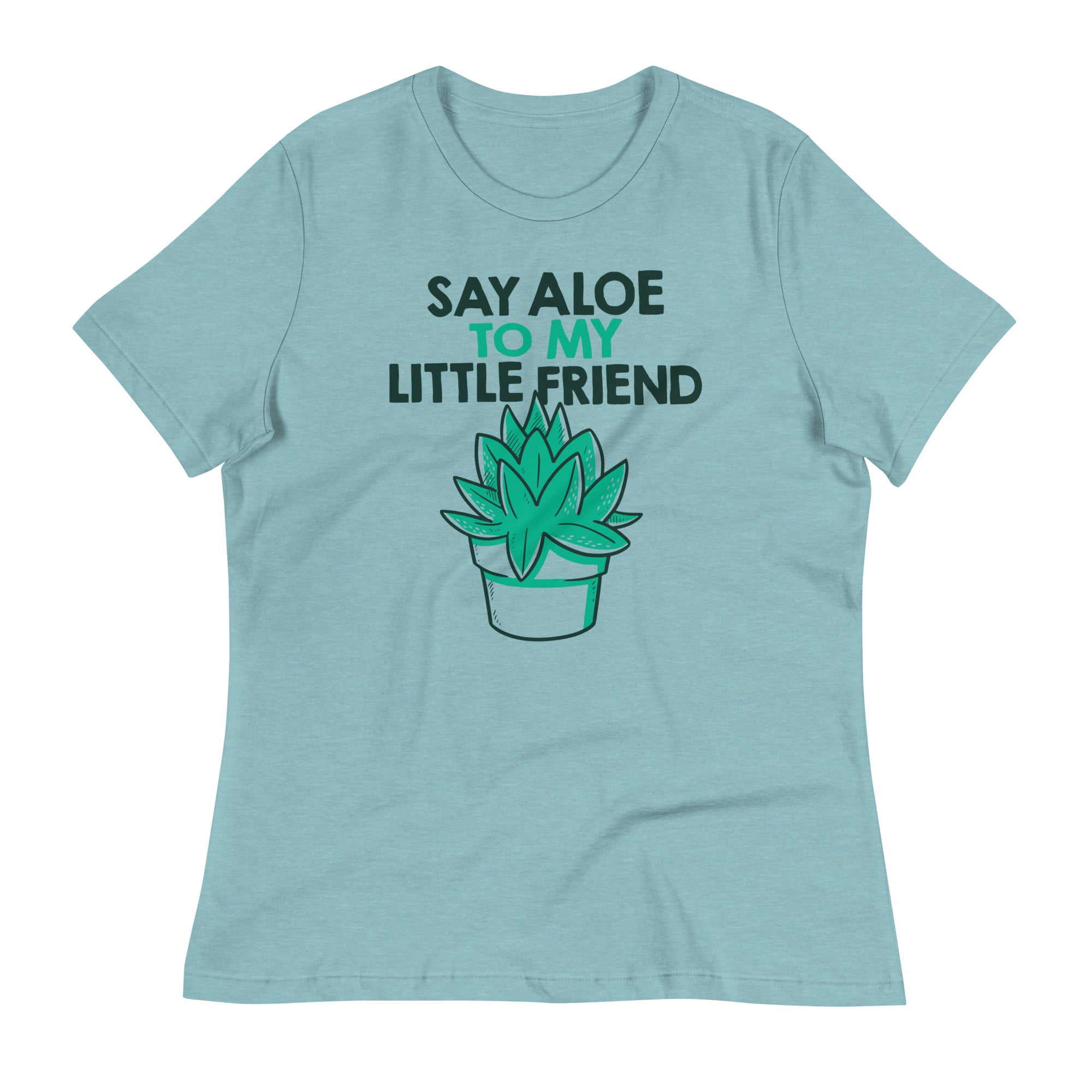 Say Aloe To My Little Friend Women's Signature Tee Hoodie, Sweatshirt | PureTeeCo.com (Image 3)