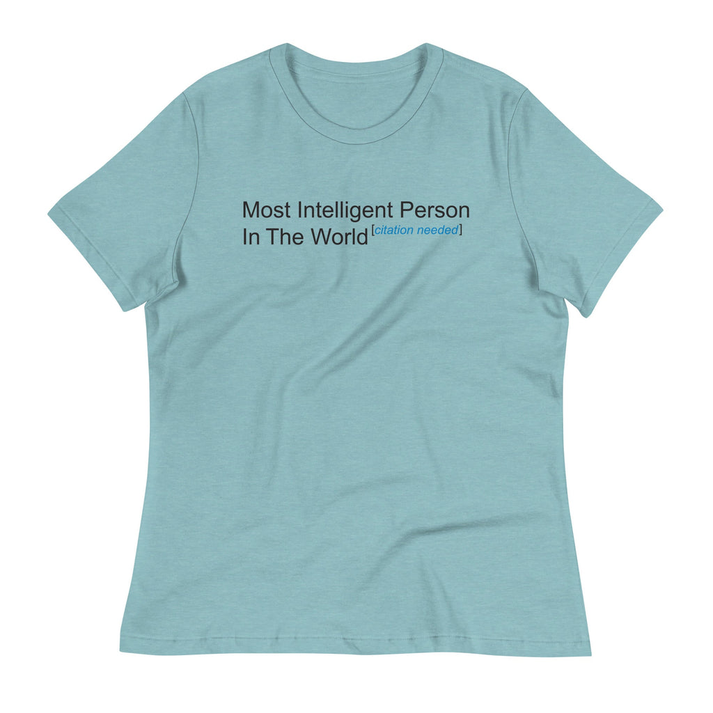 Most Intelligent Person in the World Citation Needed Women's Signature Tee Hoodie, Sweatshirt | PureTeeCo.com (Image 4)