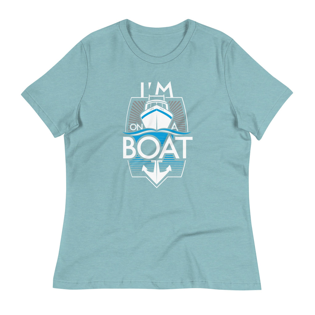 I'm On A Boat Women's Signature Tee Hoodie, Sweatshirt | PureTeeCo.com (Image 3)