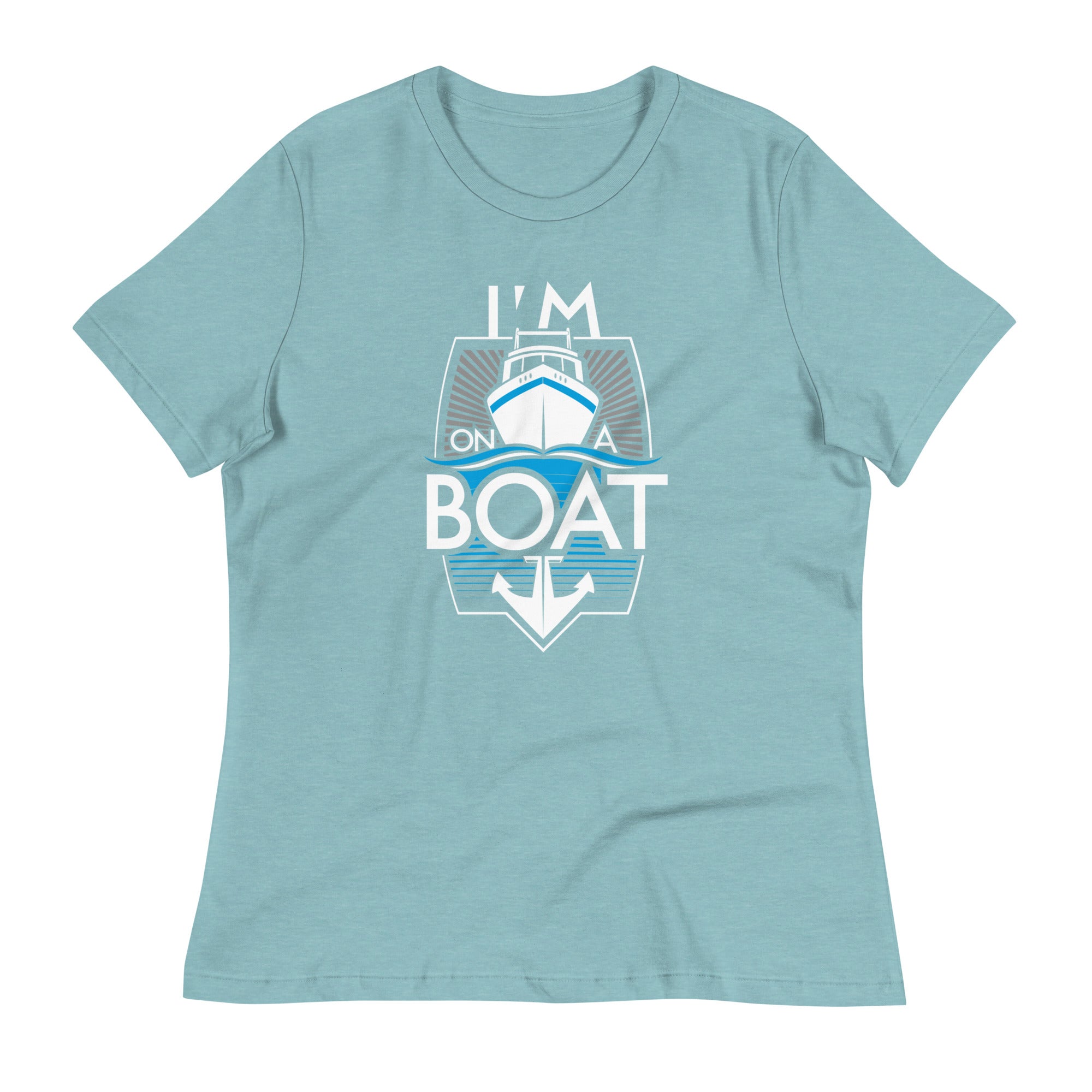 I'm On A Boat Women's Signature Tee Hoodie, Sweatshirt | PureTeeCo.com (Image 3)