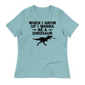 When I Grow Up I Wanna Be A Dinosaur Women's Signature Tee Hoodie, Sweatshirt | PureTeeCo.com (Image 1)
