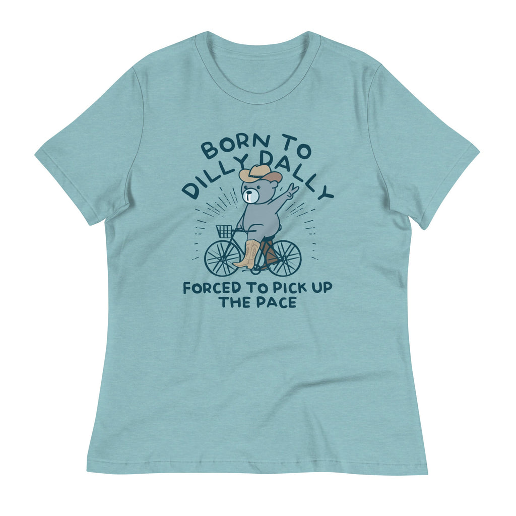 Born To Dilly Dally Forced To Pick Up The Pace Women's Signature Tee Hoodie, Sweatshirt | PureTeeCo.com (Image 1)