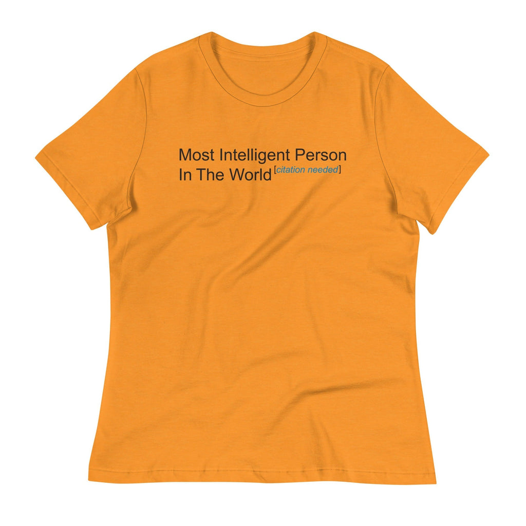 Most Intelligent Person in the World Citation Needed Women's Signature Tee Hoodie, Sweatshirt | PureTeeCo.com (Image 3)