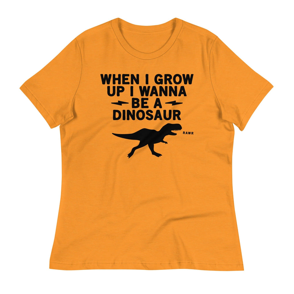 When I Grow Up I Wanna Be A Dinosaur Women's Signature Tee Hoodie, Sweatshirt | PureTeeCo.com (Image 5)