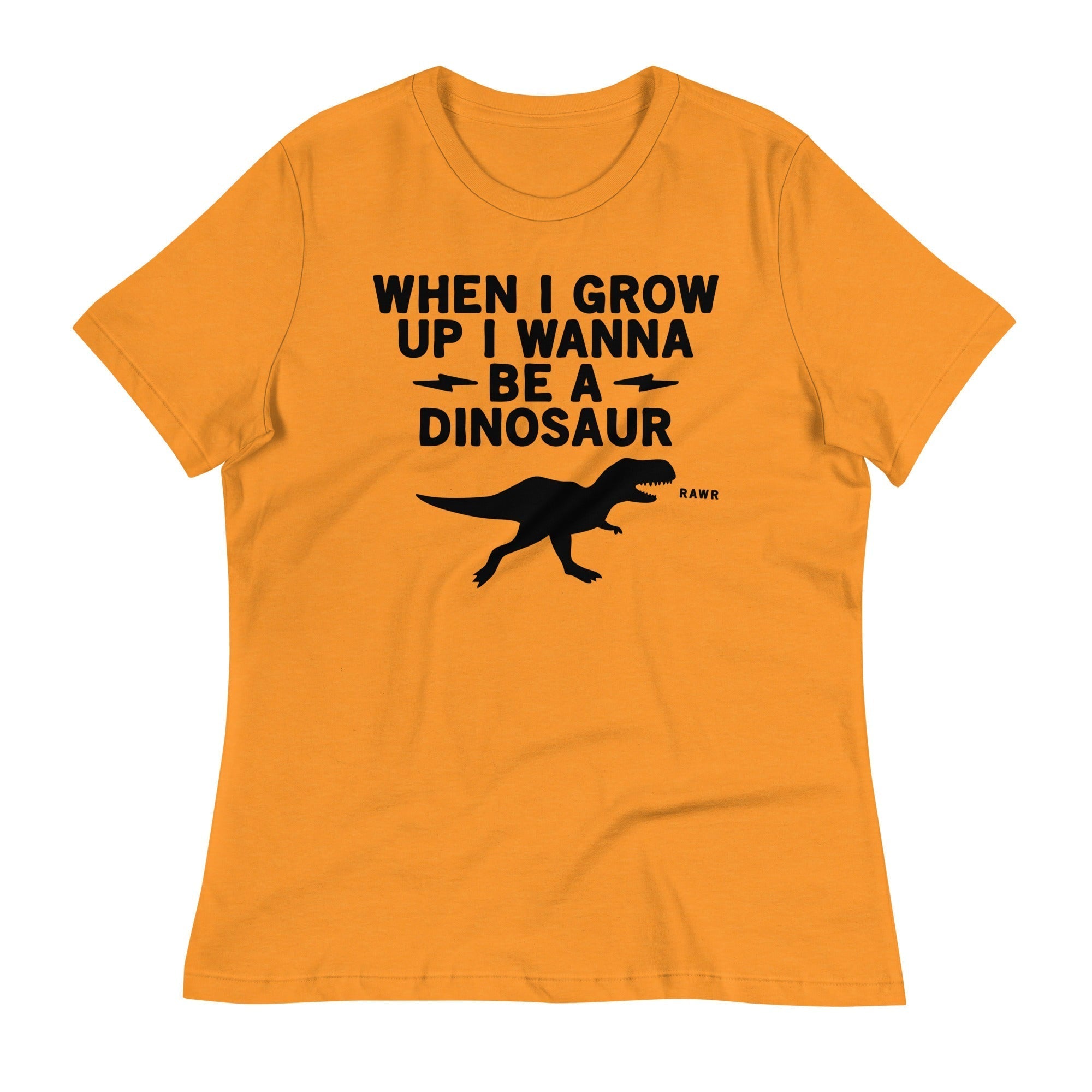 When I Grow Up I Wanna Be A Dinosaur Women's Signature Tee Hoodie, Sweatshirt | PureTeeCo.com (Image 5)