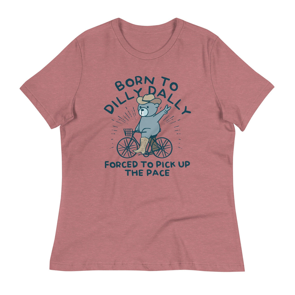 Born To Dilly Dally Forced To Pick Up The Pace Women's Signature Tee Hoodie, Sweatshirt | PureTeeCo.com (Image 2)