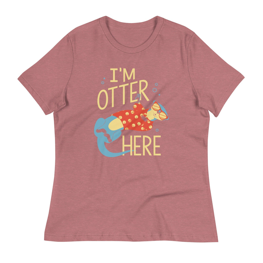 I'm Otter Here Women's Signature Tee Hoodie, Sweatshirt | PureTeeCo.com (Image 4)