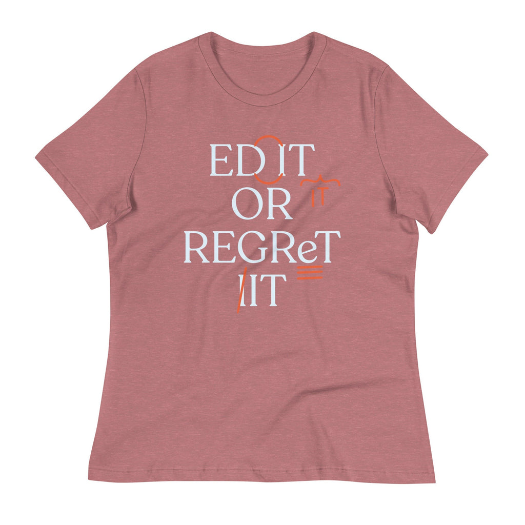 Edit Or Regret It Women's Signature Tee Hoodie, Sweatshirt | PureTeeCo.com (Image 4)